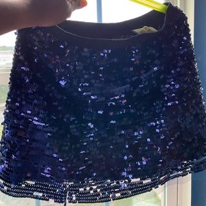 Blue Sequin Crew Cuts Skirt